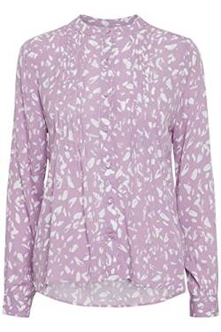 ICHI Damen IHMARRAKECH AOP SH3 Bluse, 163307/Lavender Mist, M von ICHI