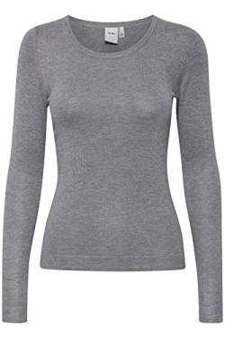 ICHI Damen Langarmshirt Mafa O LS, Grau (Grey Melange 10020), 42 (Herstellergröße: XL) von ICHI