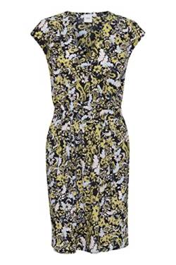 ICHI IHBRUCE DR5 Damen Freizeitkleid Kleid Minikleid mit V-Auschnitt Kurzarm Regular-Fit, Größe:L, Farbe:Black (194008) von ICHI