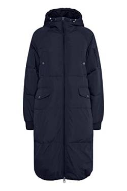 ICHI IHBUNALA DOWN JA Damen Steppmantel Wintermantel Winterjacke Daunenmantel mit Reißverschluss und Kapuze, Größe:XL, Farbe:Dark Navy (194013) von ICHI