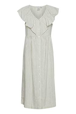 ICHI IHGARCELLE Damen Freizeitkleid aus Leinenmix Kleid, Größe:38, Farbe:Doeskin (151308) von ICHI