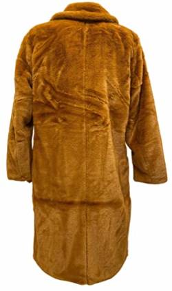 ICHI IHHAYA JA Mantel Damen Teddy-Mantel aus Fell-Imitat, Größe:38, Farbe:Sudan Brown (181160) von ICHI