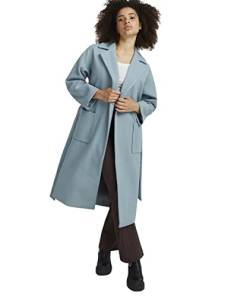 ICHI IHJANNET JA2 Damen Wintermantel Wollmantel Winterjacke mit Reverskragen Taschen und Gürtel, Größe:36, Farbe:Abyss (164404) von ICHI