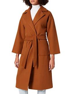 ICHI IHJANNET JA2 Damen Wintermantel Wollmantel Winterjacke mit Reverskragen Taschen und Gürtel, Größe:36, Farbe:Monk's Robe (181048) von ICHI