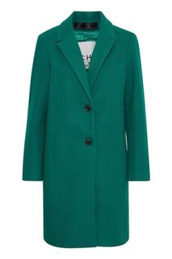 ICHI IHJANNET JA4 Damen Steppmantel Wintermantel Winterjacke Kurzmantel mit Reverskragen und Knöpfen, Größe:36, Farbe:Cadmium Green (185424) von ICHI