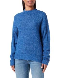 ICHI IHKAMARA LS3 Damen Strickpullover Feinstrick Pullover Strickpullover mit Turtleneck Regular-Fit, Größe:M, Farbe:True Blue (194057) von ICHI