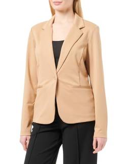 ICHI IHKATE BL Damen Blazer Kurzblazer Jacke Ein-Knopf-Blazer mit Stretch und Reverskragen, Größe:L, Farbe:Tannin (171320) von ICHI