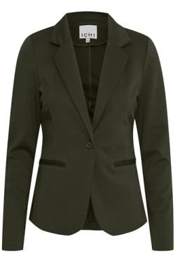 ICHI IHKATE BL Damen Blazer Kurzblazer Jacke Ein-Knopf-Blazer mit Stretch und Reverskragen, Größe:M, Farbe:Forest Night (190414) von ICHI