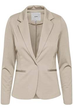 ICHI IHKATE BL Damen Blazer Kurzblazer Jacke Ein-Knopf-Blazer mit Stretch und Reverskragen, Größe:S, Farbe:Doeskin (151308) von ICHI