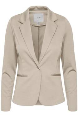 ICHI IHKATE BL Damen Blazer Kurzblazer Jacke Ein-Knopf-Blazer mit Stretch und Reverskragen, Größe:XXL, Farbe:Driftwood (181210) von ICHI