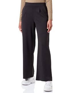 ICHI IHKATE SUS Long Wide PA2 Damen Hose Stoffhose mit Stretch hoher Elastikbund weiter Schnitt, Größe:S, Farbe:Black (194008) von ICHI