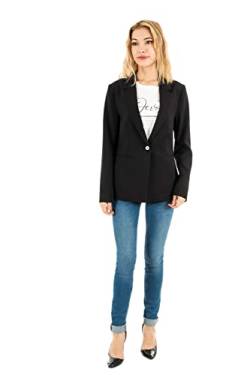 ICHI IHLEXI BL Damen Blazer Kurzblazer Jacke EIN-Knopf-Blazer mit Stretch und Reverskragen, Größe:36, Farbe:Black (194008) von ICHI