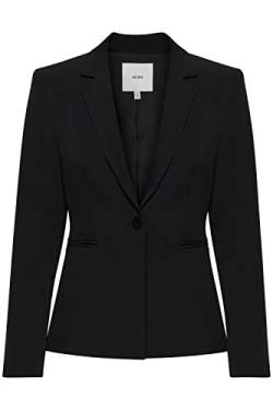 ICHI IHLEXI BL Damen Blazer Kurzblazer Jacke EIN-Knopf-Blazer mit Stretch und Reverskragen, Größe:42, Farbe:Black (194008) von ICHI