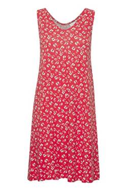 ICHI IHLISA DR21 Damen Jerseykleid Shirtkleid Kleid Minikleid mit Stretch ärmellos V-Ausschnitt Regular-Fit, Größe:2XL, Farbe:Raspberry Wine Flower (201908) von ICHI