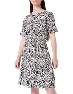 ICHI IHLISA Damen Freizeitkleid Kleid Kurzarm mit Rundhalsausschnitt und Allover-Print, Größe:L, Farbe:Birch (130905) von ICHI