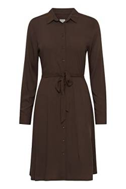 ICHI IHMAIN DR Damen Freizeitkleid Kleid 100% Viskose Hemdblusenkleid, Größe:34, Farbe:Bracken (191015) von ICHI