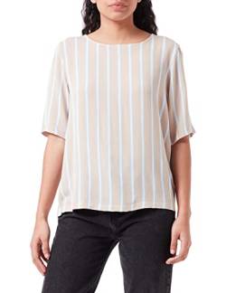 ICHI IHMARRAKECH AOP SS7 Damen Bluse Shirtbluse Kurzarm mit Rundhalsausschnitt und Allover-Print, Größe:M, Farbe:Doeskin (151308) von ICHI