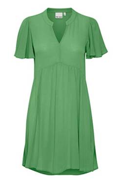 ICHI IHMARRAKECH SO DR11 Damen Freizeitkleid Kleid 100% Viskose Minikleid mit Flügelärmeln V-Ausschnitt Regular-Fit, Größe:L, Farbe:Greenbriar (166127) von ICHI