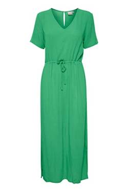 ICHI IHMARRAKECH SO DR13 Damen Freizeitkleid Kleid 100% Viskose EcoVero Maxikleid mit Flügelärmeln und Schlitzen V-Ausschnitt Kurzarm Regular-Fit, Größe:L, Farbe:Greenbriar (166127) von ICHI