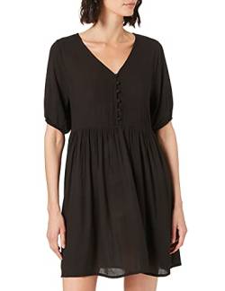 ICHI IHMARRAKECH SO DR7 Damen Freizeitkleid Kleid mit V-Ausschnitt Halbarm Relaxed-Fit, Größe:L, Farbe:Black (194008) von ICHI