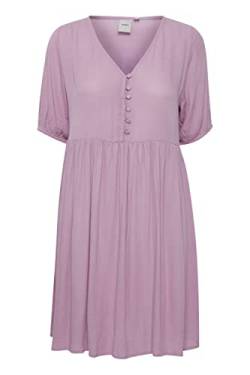 ICHI IHMARRAKECH SO DR7 Damen Freizeitkleid Kleid mit V-Ausschnitt Halbarm Relaxed-Fit, Größe:L, Farbe:Lavender Mist (163307) von ICHI