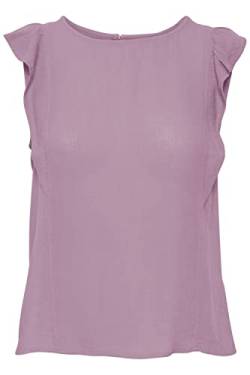 ICHI IHMARRAKECH SO TO4 Jersey Top Damen Shirt mit Rüschen an den Ärmeln, Größe:L, Farbe:Lavender Mist (163307) von ICHI