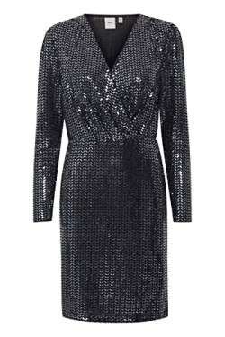 ICHI IHPORTER DR Damen Freizeitkleid Kleid Minikleid Pailletten V-Ausschnitt Slim-Fit, Größe:S, Farbe:Black (194008) von ICHI