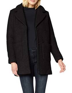 ICHI IHSTIPA JA Damen Wintermantel Wollmantel Winterjacke Kurzmantel mit Druckknöpfen und Reverskragen, Größe:36, Farbe:Black (194008) von ICHI