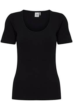 ICHI IHSUPER SS Damen T-Shirt Kurzarm Shirt mit Rundhalsausschnitt Slim-Fit, Größe:XL, Farbe:Black (194008) von ICHI