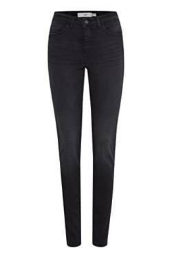 ICHI IHTWIGGY LULU Damen Jeans Denim Hose mit Stretch Schmaler Schnitt, Größe:27/30, Farbe:Washed Black (19041) von ICHI