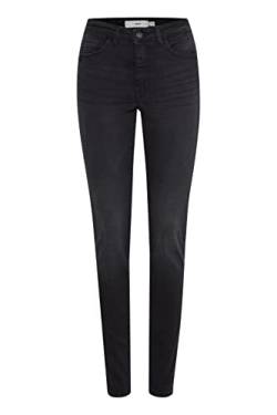 ICHI IHTWIGGY LULU Damen Jeans Denim Hose mit Stretch Schmaler Schnitt, Größe:33/30, Farbe:Washed Black (19041) von ICHI