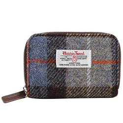 Harris Tweed b枚rse/b枚rse, kariert, mit Rei脽verschluss Blau Blue Tartan M von ICObuty