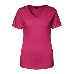 ID Identity Damen Interlock T-Shirt V-Ausschnitt 0506 (3XL, pink) von ID Identity