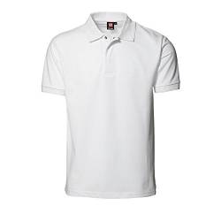 PRO Wear Poloshirt mit Druckknopf (M, weiß) von ID Identity