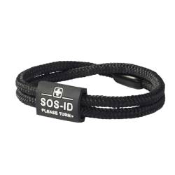 SOS-Armband Notfallarmband für Erwachsene und Kinder - SOS ID Armband mit digitalem Notfallpass (M) von ID-No.com
