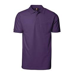 ID Herren Pro Wear Polo-Shirt mit Brusttasche, reguläre Passform, kurzärmlig (2XL) (Violett) von ID