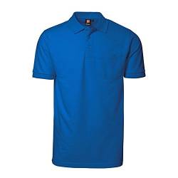 ID Herren Pro Wear Polo-Shirt mit Brusttasche, reguläre Passform, kurzärmlig (XL) (Azur) von ID