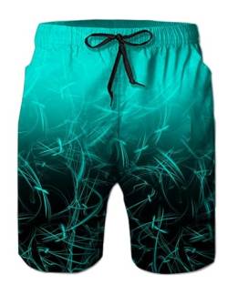 IDGREATIM Herren Bademode 3D Grafik Shorts Badehose mit Einstellbare Kordelzug Sommer Strand Shorts Badehose XL von IDGREATIM