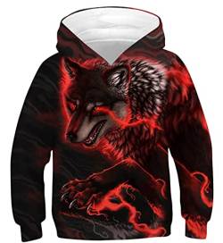 IDGREATIM Kind Pullover Mädchen Jungen Hoodies 3D Printed Sweatshirts Neuheit Unisex Mit Kapuze Pullover L von IDGREATIM