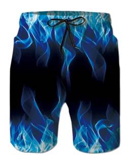 IDGREATIM Männer Badehose 3D Gedruckt Grafik Sommer Strand Surf Board Shorts Einstellbare Kordelzug XL von IDGREATIM