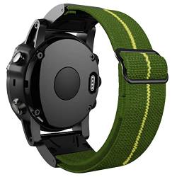 IENYU 26 mm Smartwatch-Armband, Nylon-Schlaufe, elastisches Schnellverschluss-Armband für Garmin Fenix 6, 6X, Pro 5, 5X Plus, 3, HR, D2, Delta PX MK2, 26mm D2 MK2i Enduro, Achat von IENYU