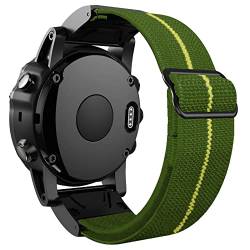 IENYU 26 mm Smartwatch-Armband, Nylon-Schlaufe, elastisches Schnellverschluss-Armband für Garmin Fenix 6, 6X, Pro 5, 5X Plus, 3, HR, D2, Delta PX MK2, 26mm For Fenix 6X 6XPro, Achat von IENYU