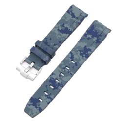 IENYU Camouflage-Armband für Omega für Swatch MoonSwatch, gebogenes Ende, Silikon-Gummi-Armband, für Herren und Damen, Sportuhrenarmband, Zubehör, 20 mm, 20 mm, Achat von IENYU