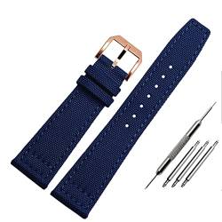 IENYU Nylon-Uhrenarmband für IWC Portugiesische Piloten-Serie, 20 mm, 21 mm, 22 mm, Uhrenarmband, Segeltucharmband, schwarz, blau, grün, 20 mm, Achat von IENYU