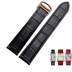 IENYU Uhrenarmband aus echtem Leder, 1617/18/20/22/23/24/25 mm, Armband für Herren/Damen, Ersatzarmbänder für Cartier Tank Solo, 22 mm, Achat von IENYU