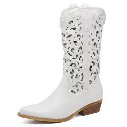 IF Fashion Stiefel Stiefel Texani Cowboy Western Schuhe Damen Zehe Camperos Ethnische 629, 629 Weiß, 37 EU von IF