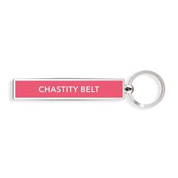 IF Show Offs Keys Metal Slogan Keyring Gift - Chastity Belt Schlüsselanhänger, 8 cm, Pink von IF