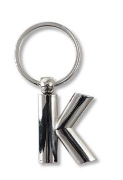 if Metal Letter Keyring Personalised Alphabet Letters - Silver - K Schlüsselanhänger 7 Centimeters Silber (Silver) von IF
