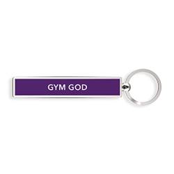 if Show Offs Keys Metal Slogan Keyring Gift - Gym God Schlüsselanhänger, 8 cm, Violett (Purple) von IF