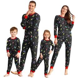 IFFEI Familien-passendes Weihnachts-Pyjama-Set, einteiliges Schlafanzug-Set mit Kapuze, Weihnachtsmann-Elfen-Einteiler-Outfit 3-4 Years von IFFEI